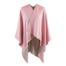 Original Tree Super Soft Cape – Bright Pink & Grey - Heritage Of Scotland - BRIGHT PINK/GREY
