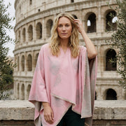 Original Tree Super Soft Cape – Bright Pink & Grey - Heritage Of Scotland - BRIGHT PINK/GREY