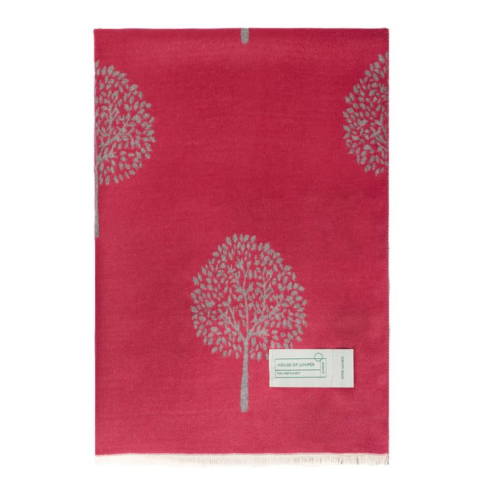 Original Tree Super Soft Stole Burgundy/Grey - Heritage Of Scotland - BURGUNDY/GREY