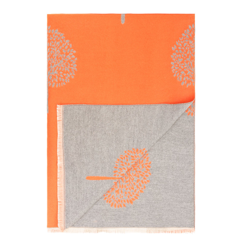 Original Tree Super Soft Stole Orange/Grey - Heritage Of Scotland - ORANGE/GREY