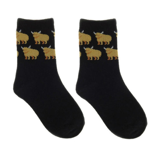 Pack Of 2 Kids Highland Cow Socks - Heritage Of Scotland - N/A