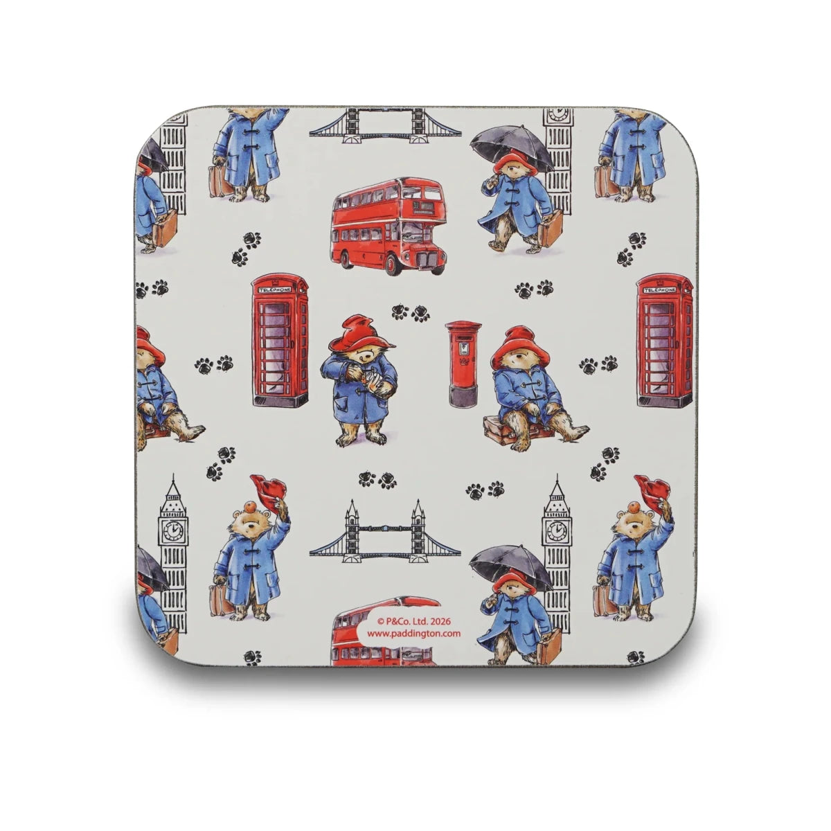 Paddington Bear London Landmarks Cork-Backed Coaster - Heritage Of Scotland -