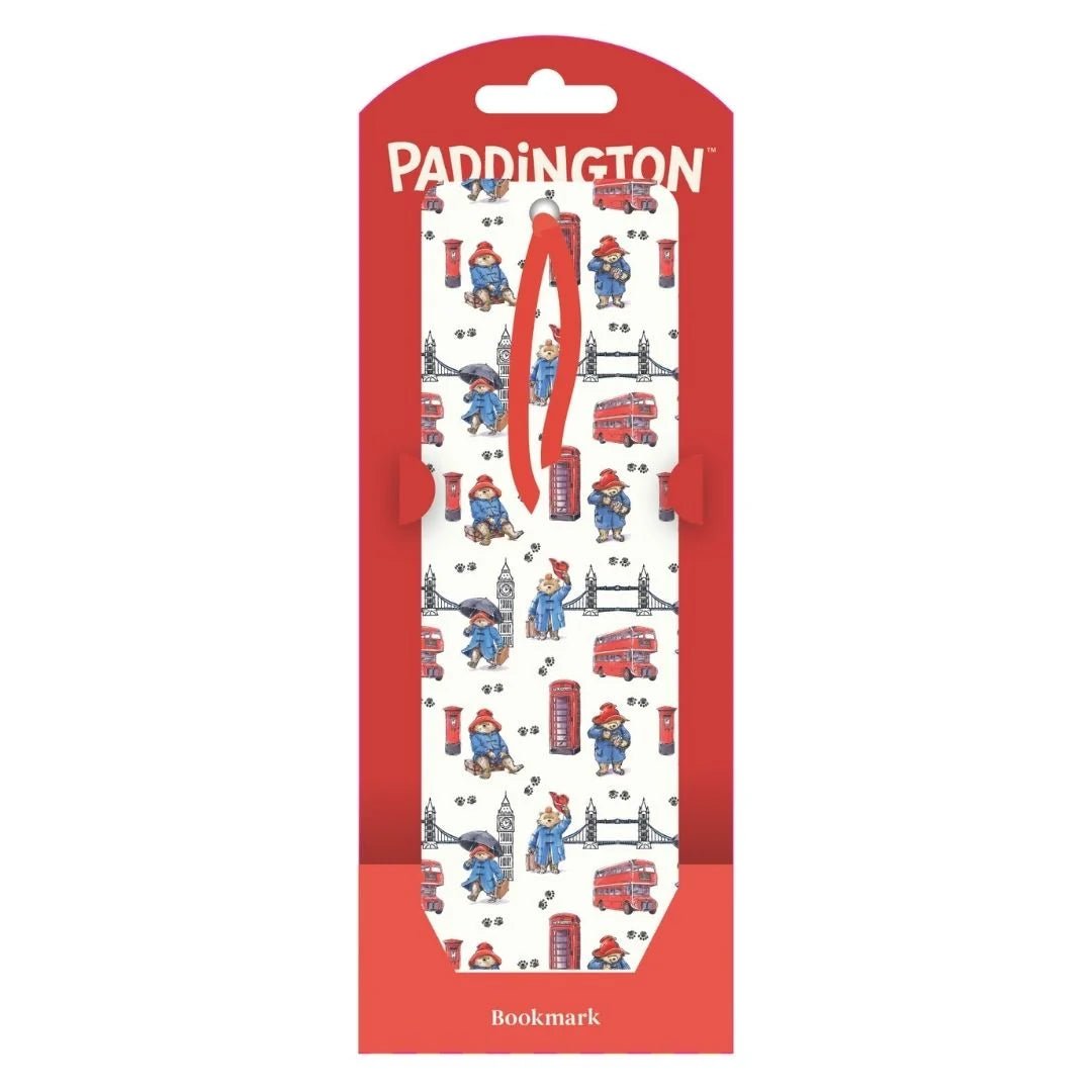 Paddington Bear London Paper Bookmark with Red Ribbon - Heritage Of Scotland -