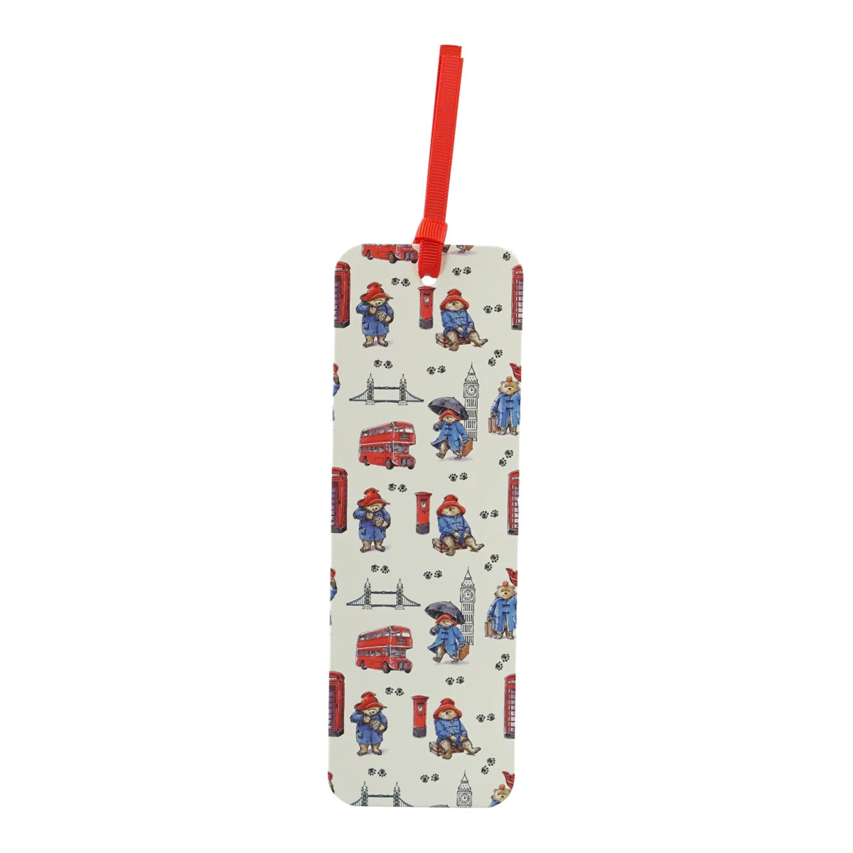 Paddington Bear London Paper Bookmark with Red Ribbon - Heritage Of Scotland -
