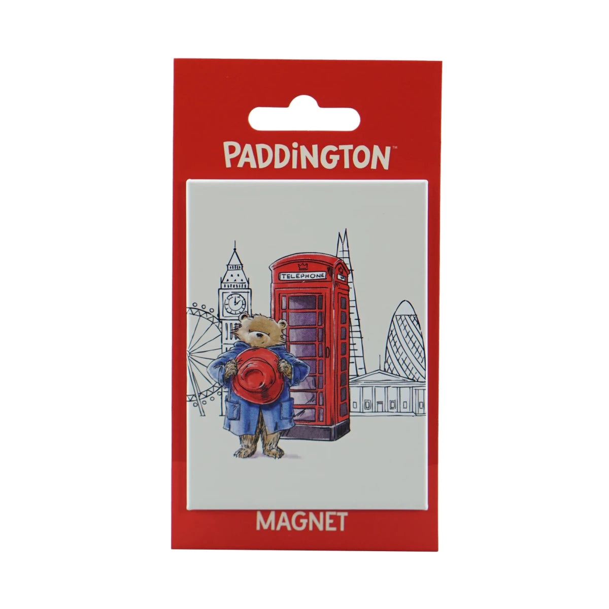 Paddington Bear London Telephone Box Metal Fridge Magnet - Heritage Of Scotland -