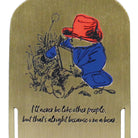 Paddington Bear Reading Quote Metal Bookmark - Heritage Of Scotland -