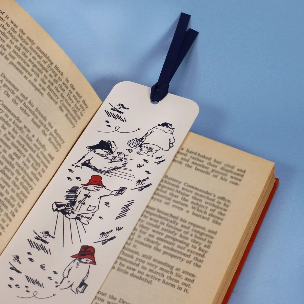 Paddington Bear Storybook Sketch Paper Bookmark with Ribbon - Heritage Of Scotland -