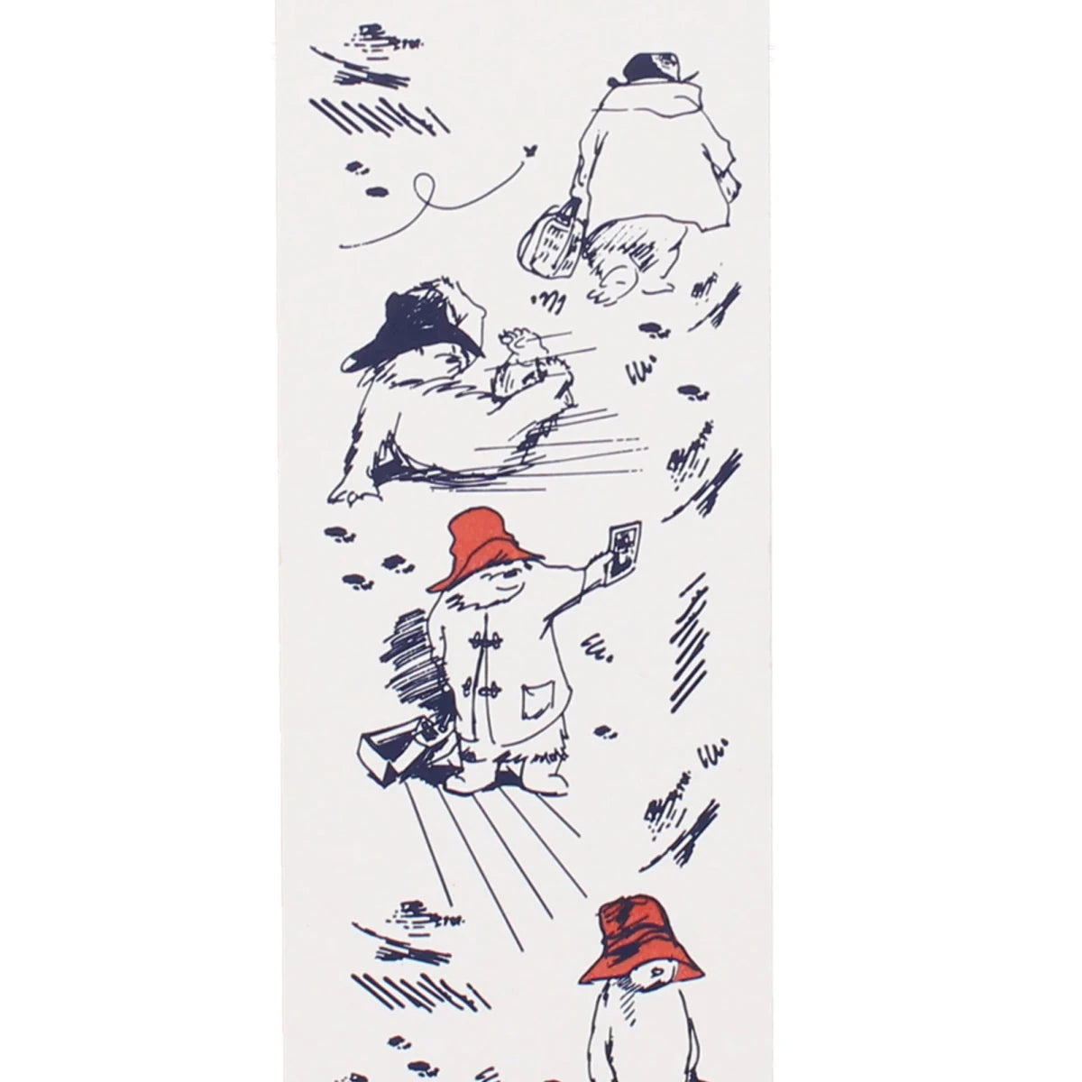 Paddington Bear Storybook Sketch Paper Bookmark with Ribbon - Heritage Of Scotland -
