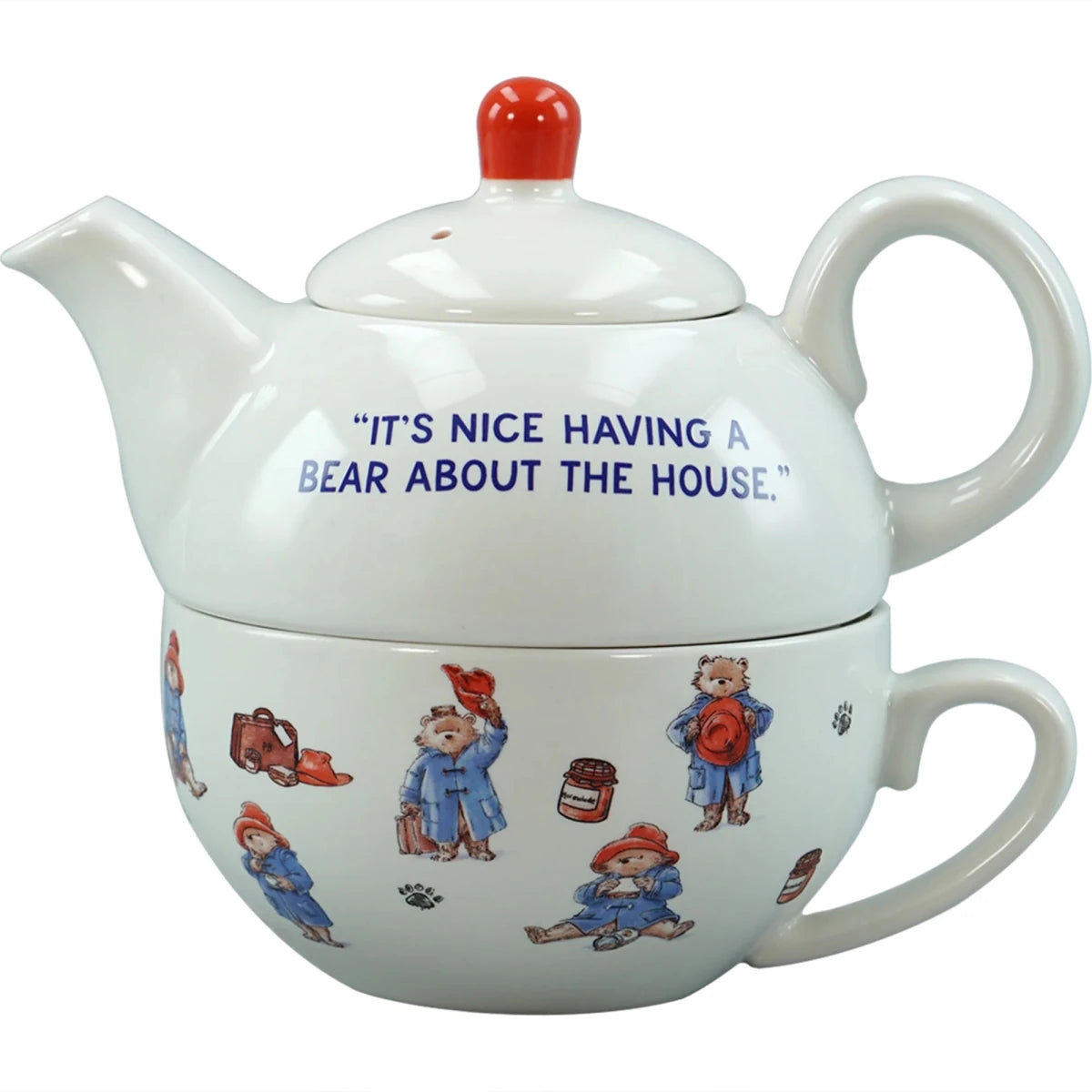 Paddington Bear Tea for One Set – Ceramic Teapot & Cup - Heritage Of Scotland -
