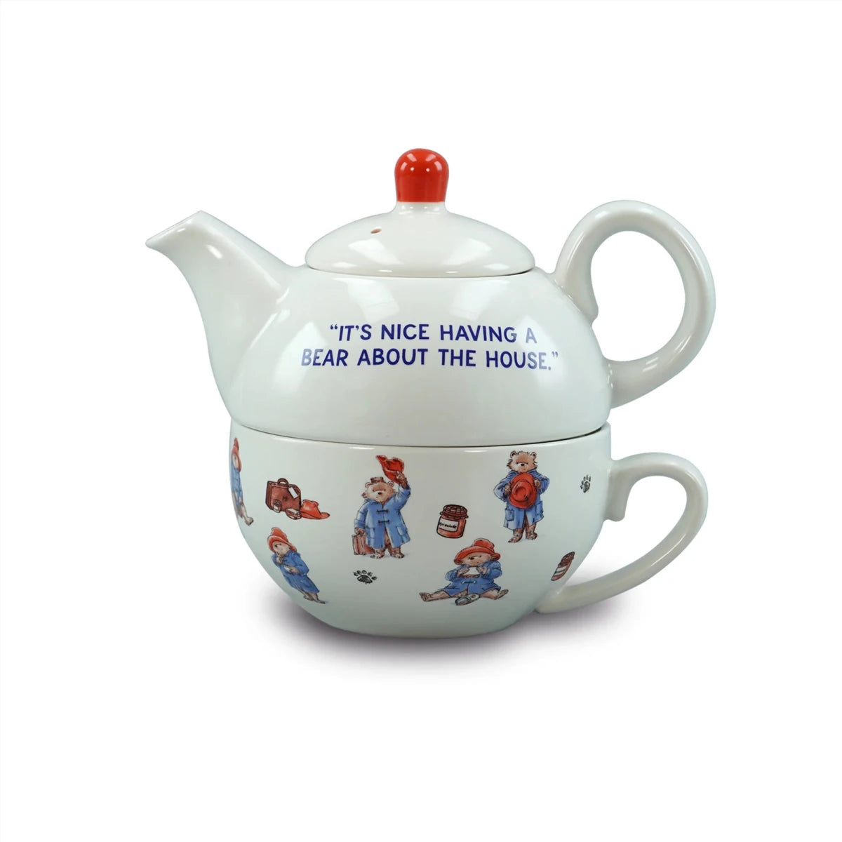 Paddington Bear Tea for One Set – Ceramic Teapot & Cup - Heritage Of Scotland -