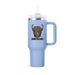 Pastel Highland Cow Cup 40Oz With Straw Sky Blue - Heritage Of Scotland - SKY BLUE