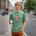 Pastel Highland Cow Tshirt Green - Heritage Of Scotland - XS