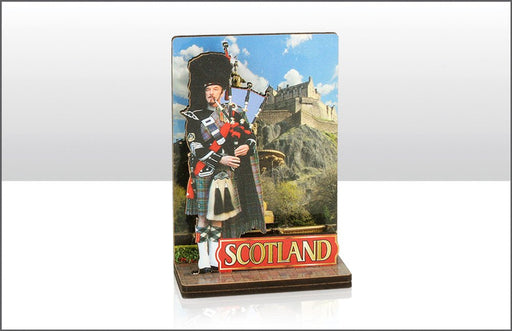 Piper & Edinburgh Castle Photo Magnet - Heritage Of Scotland - NA