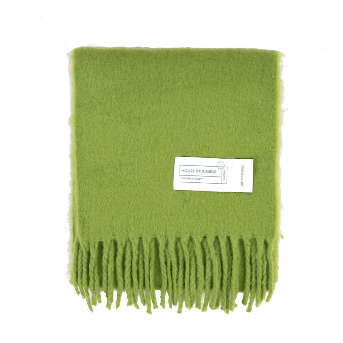 Plain Blanket Scarf Green - Heritage Of Scotland - GREEN