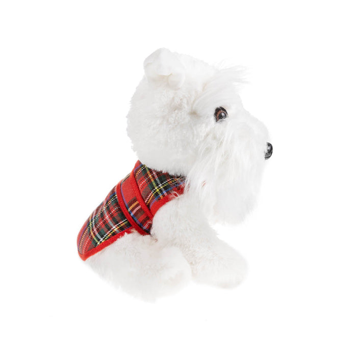 Plush Toy - White Dog 25Cm - Heritage Of Scotland - NA