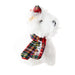 Plush Toy - White Tartan Dog 15Cm - Heritage Of Scotland - NA