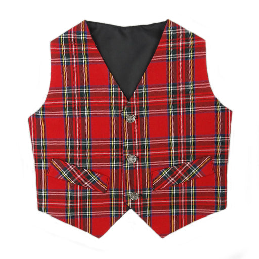 Poly/Viscose Tartan Waistcoat Stewart Royal - Heritage Of Scotland - STEWART ROYAL