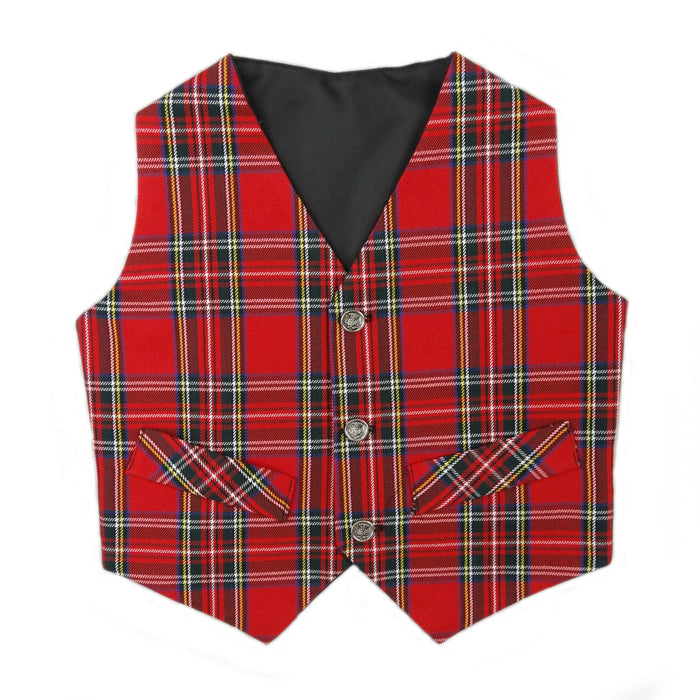 Poly/Viscose Tartan Waistcoat Stewart Royal - Heritage Of Scotland - STEWART ROYAL