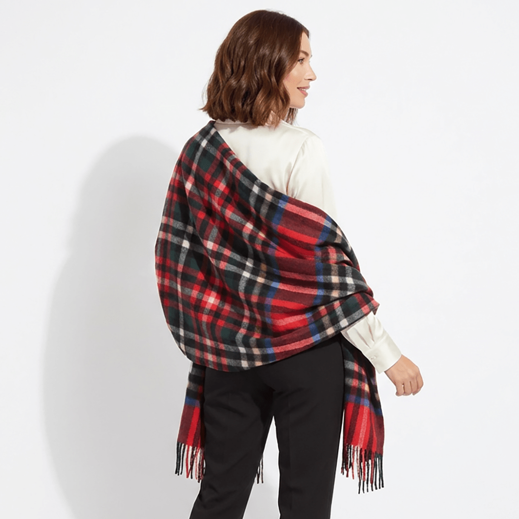 Premium 100% Cashmere Tartan Stole – Exploded Stewart Royal | Edinburgh Cashmere - Heritage Of Scotland -