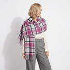 Premium 100% Cashmere Tartan Stole – Light Blue Check | Edinburgh Cashmere - Heritage Of Scotland -