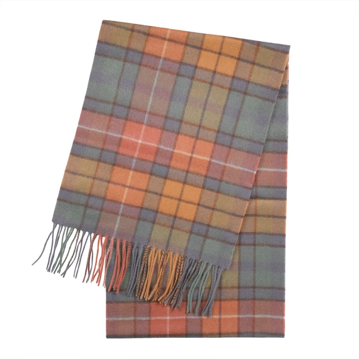 Premium 100% Pure Cashmere Wide Fringed Scarf - BUCHANAN ANTIQUE - Heritage Of Scotland -