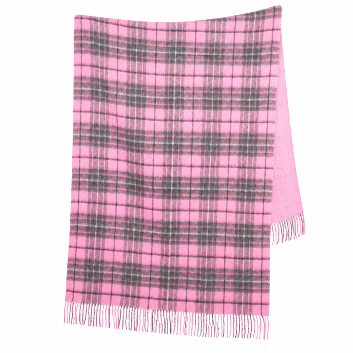 Premium Reversible 100% Cashmere Stole – Gresham Pink Derby | Dunedin Cashmere - Heritage Of Scotland -