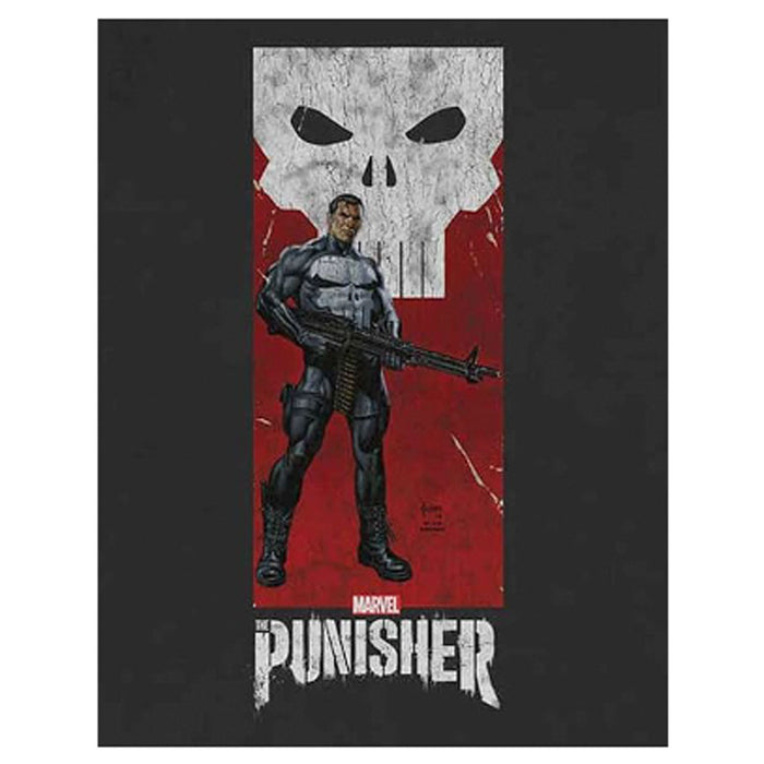 Punisher Holding Gun Tshirt - Heritage Of Scotland - BLACK