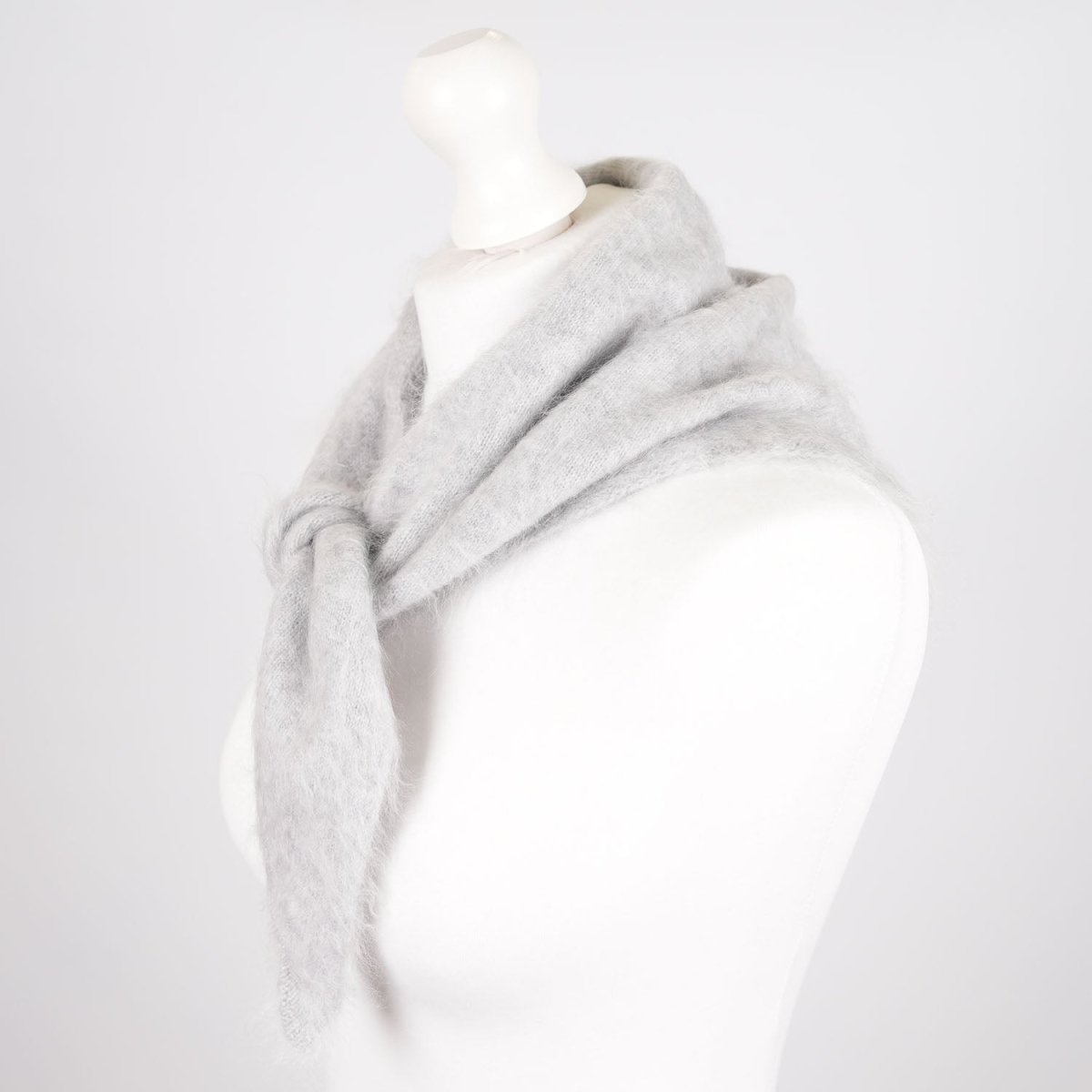 Pure Brushed Luxury Cashmere Triangle Head Scarf - RAIN - Heritage Of Scotland -