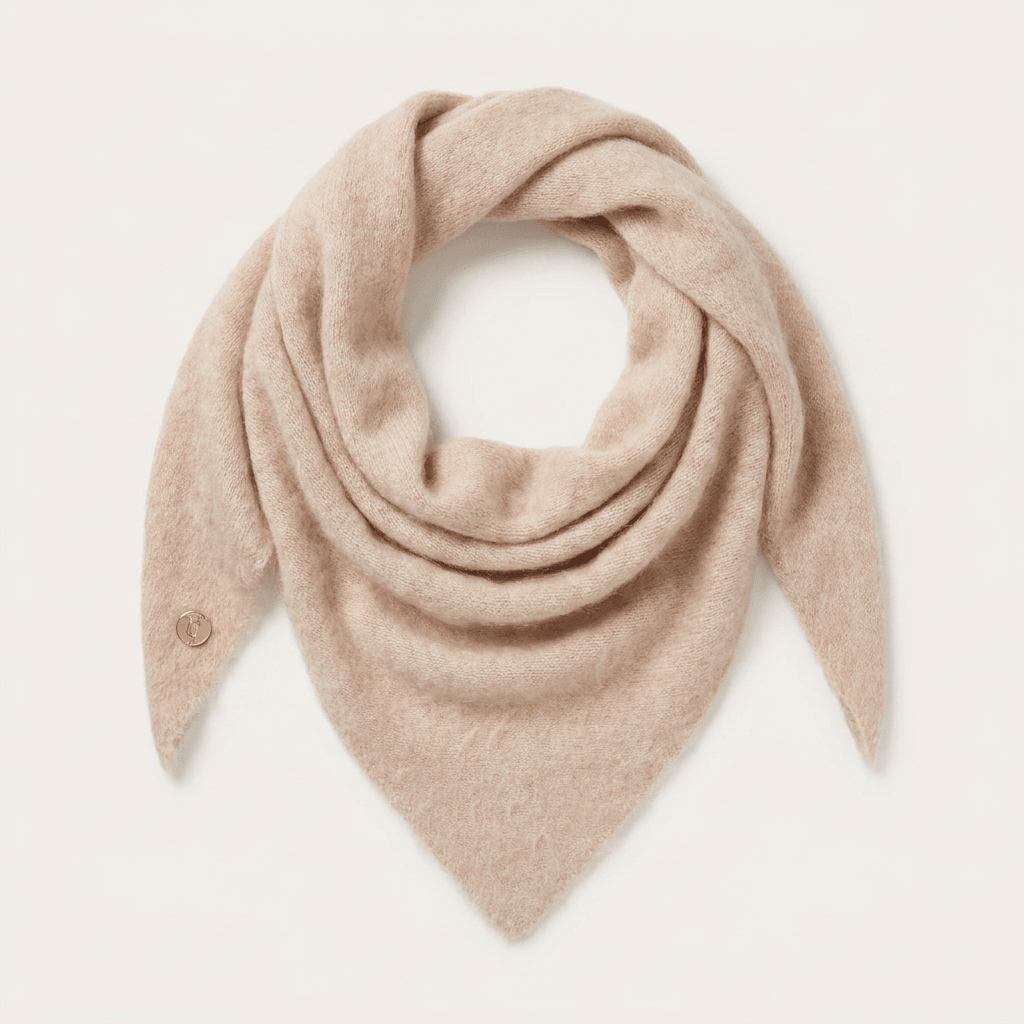 Pure Brushed Luxury Cashmere Triangle Head Scarf - REED - Heritage Of Scotland -