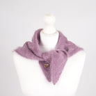 Pure Brushed Luxury Cashmere Triangle Head Scarf - VIOLET - Heritage Of Scotland -