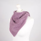 Pure Brushed Luxury Cashmere Triangle Head Scarf - VIOLET - Heritage Of Scotland -