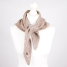 Pure Brushed Luxury Cashmere Triangle Head Scarf - WHEAT - Heritage Of Scotland -