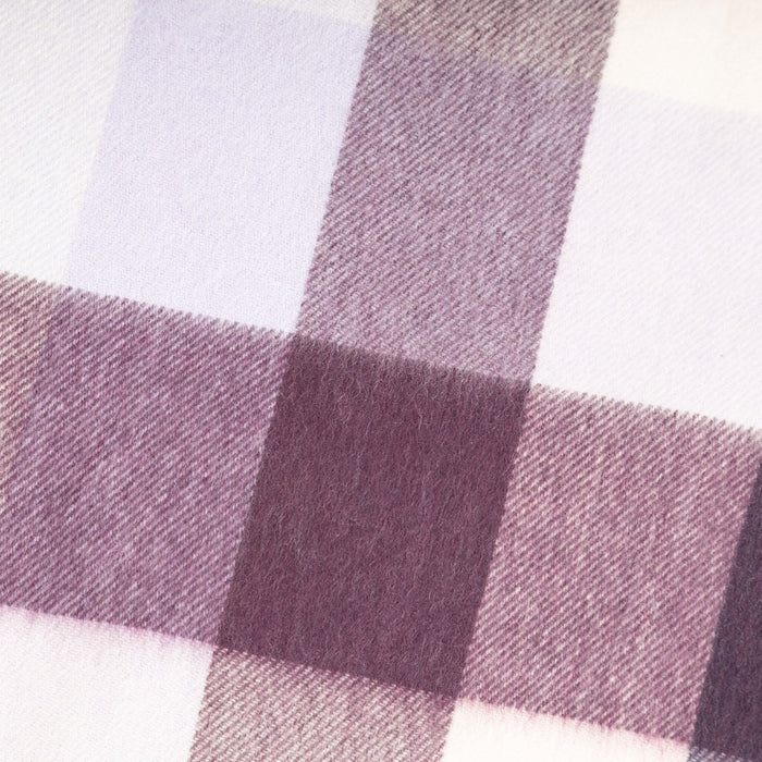 Pure Cashmere Tartan Blanket Block Check Pink - Heritage Of Scotland - BLOCK CHECK PINK