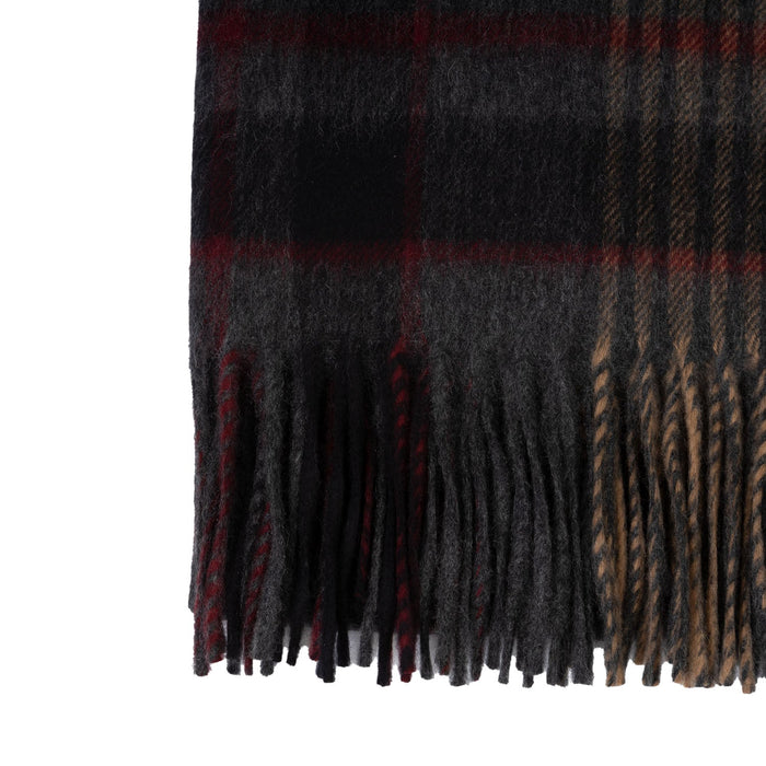 Pure Cashmere Tartan Blanket Fine Check Grey - Heritage Of Scotland - FINE CHECK GREY