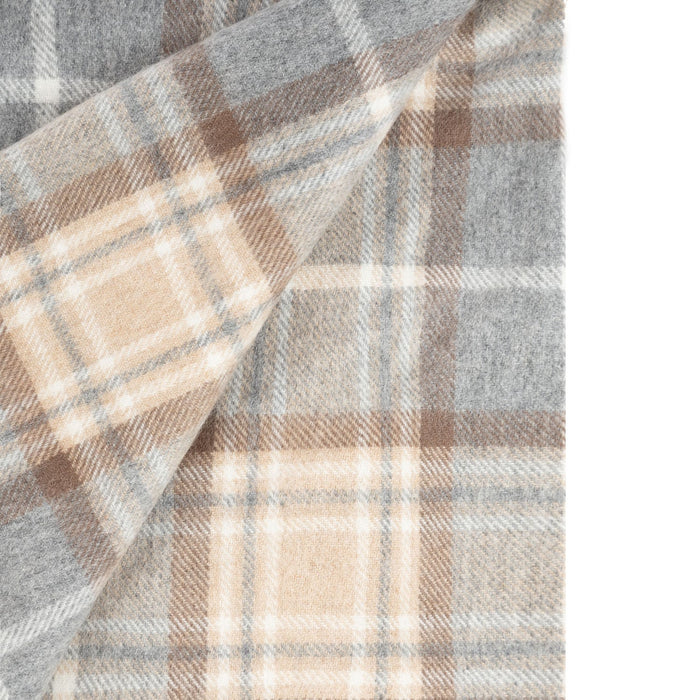 Pure Cashmere Tartan Blanket Mackellar Natural - Heritage Of Scotland - MACKELLAR NATURAL