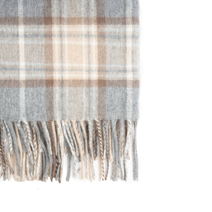 Pure Cashmere Tartan Blanket Mackellar Natural - Heritage Of Scotland - MACKELLAR NATURAL