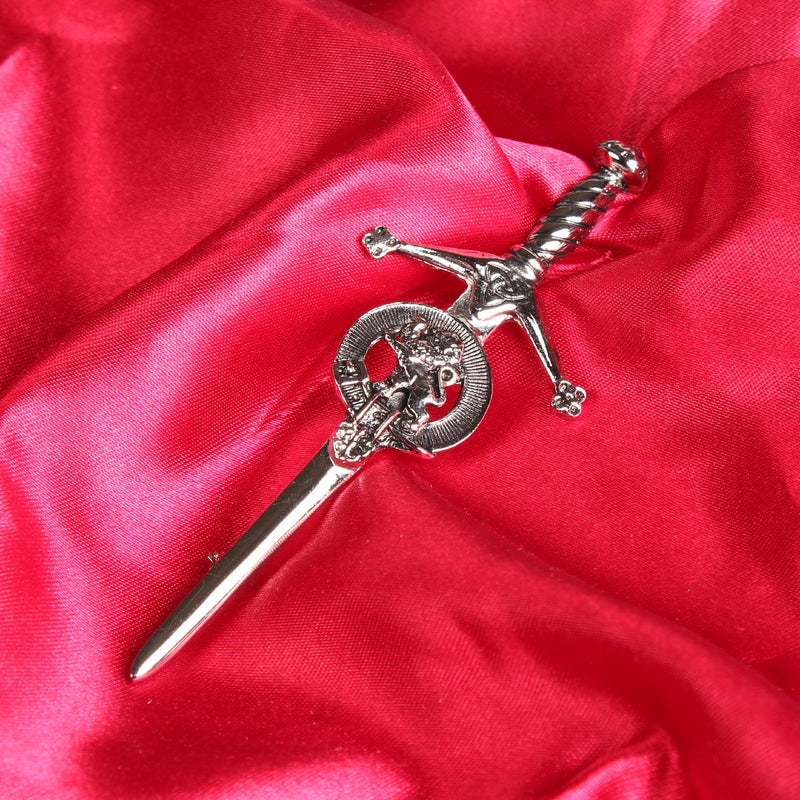 Rampant Lion Clan Badge, Kilt Pin, Lapel Pin, Cufflinks, Keyring/Key Fob & Gift Set — Fine Pewter by Art Pewter — Made in Scotland (Shiny Finish) - Heritage Of Scotland - Kilt Pin