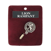 Rampant Lion Clan Badge, Kilt Pin, Lapel Pin, Cufflinks, Keyring/Key Fob & Gift Set — Fine Pewter by Art Pewter — Made in Scotland (Shiny Finish) - Heritage Of Scotland - Lapel Pin