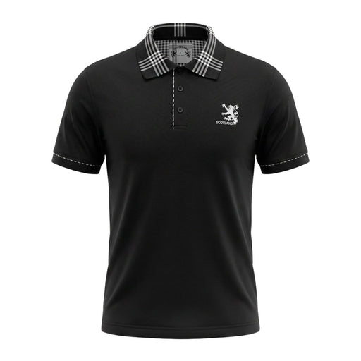 Rampant Lion Scotland Polo Shirt Black - Heritage Of Scotland - BLACK / XS
