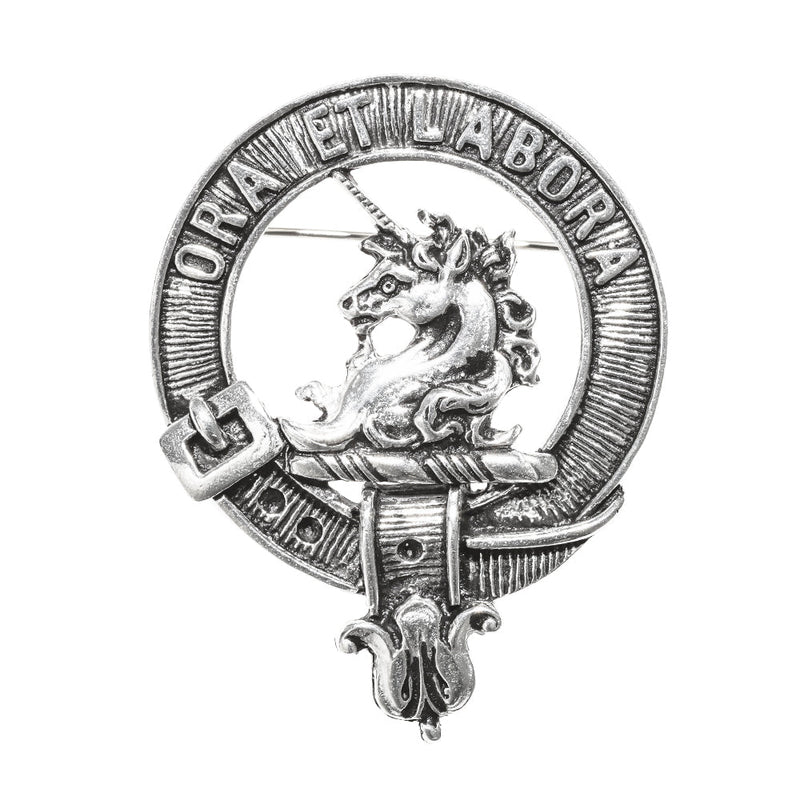 Ramsay Clan Badge, Kilt Pin, Lapel Pin, Cufflinks, Keyring/Key Fob & Gift Set — Fine Pewter by Art Pewter — Made in Scotland (Shiny Finish) - Heritage Of Scotland - Badge