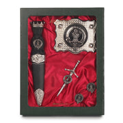Ramsay Clan Badge, Kilt Pin, Lapel Pin, Cufflinks, Keyring/Key Fob & Gift Set — Fine Pewter by Art Pewter — Made in Scotland (Shiny Finish) - Heritage Of Scotland - Gift Set