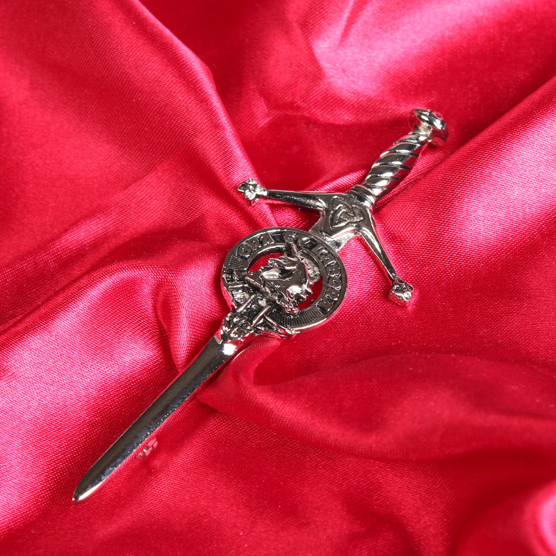 Ramsay Clan Badge, Kilt Pin, Lapel Pin, Cufflinks, Keyring/Key Fob & Gift Set — Fine Pewter by Art Pewter — Made in Scotland (Shiny Finish) - Heritage Of Scotland - Kilt Pin