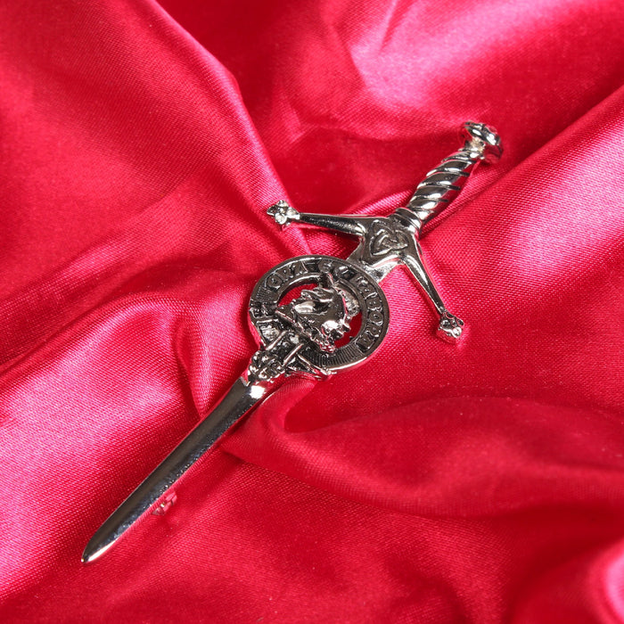 Ramsay Clan Badge, Kilt Pin, Lapel Pin, Cufflinks, Keyring/Key Fob & Gift Set — Fine Pewter by Art Pewter — Made in Scotland (Shiny Finish) - Heritage Of Scotland - Kilt Pin