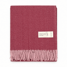 Recycled Wool Herringbone Blanket with Fringe - Soft Warm Throw - EMINENCE - Heritage Of Scotland -