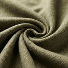 Recycled Wool Herringbone Blanket with Fringe - Soft Warm Throw - OLIVE - Heritage Of Scotland -