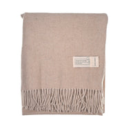 Recycled Wool Herringbone Blanket with Fringe – Soft Warm Throw - Heritage Of Scotland - Spice