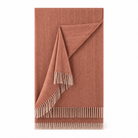 Recycled Wool Herringbone Blanket with Fringe - Soft Warm Throw - SPICE - Heritage Of Scotland -