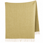 Recycled Wool Herringbone Knee Blanket – Pastel Fringed Throw - GREEN - Heritage Of Scotland -