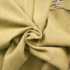 Recycled Wool Herringbone Knee Blanket – Pastel Fringed Throw - GREEN - Heritage Of Scotland -