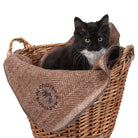Recycled Wool Herringbone Pet Blanket – 150cm x 90cm - CHESTNUT BROWN - Heritage Of Scotland -